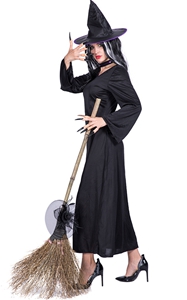 F1868 Classic Womens Elegant Witch Costume